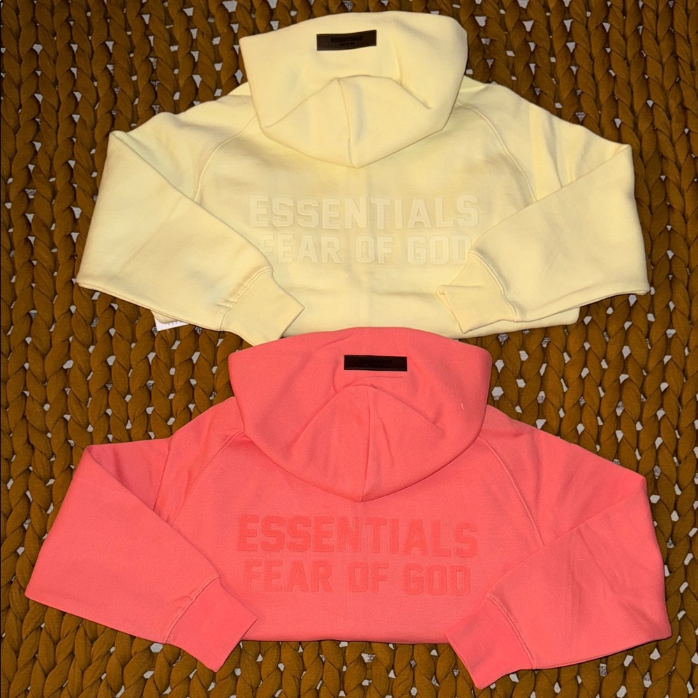 Essentials Kids Hoodie Set - Canary and Coral
